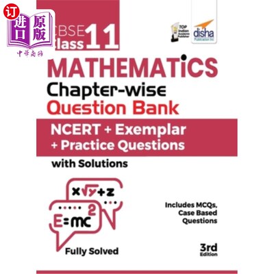 海外直订CBSE Class 11 Mathematics Chapter-wise Question Bank - NCERT + Exemplar + Practi CBSE 11类数学