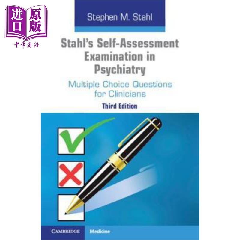 Stahl's Self-Assessment Examination in Psychiatry 英文原版 斯塔尔的精神病学的自我评估检查 Stephen M. Stahl【中商原?