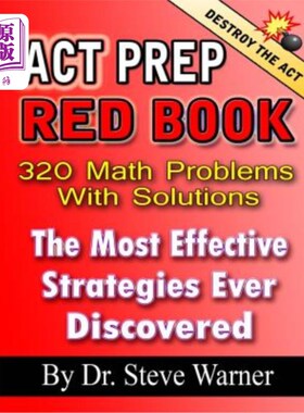 海外直订ACT Prep Red Book - 320 Math Problems with Solutions: The Most Effective Strateg ACT Prep红皮