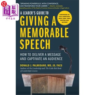 How 领袖 Message 海外直订A Giving Deliver Memorable Leader Guide Capt 演讲指南:如何传递信息 and Speech