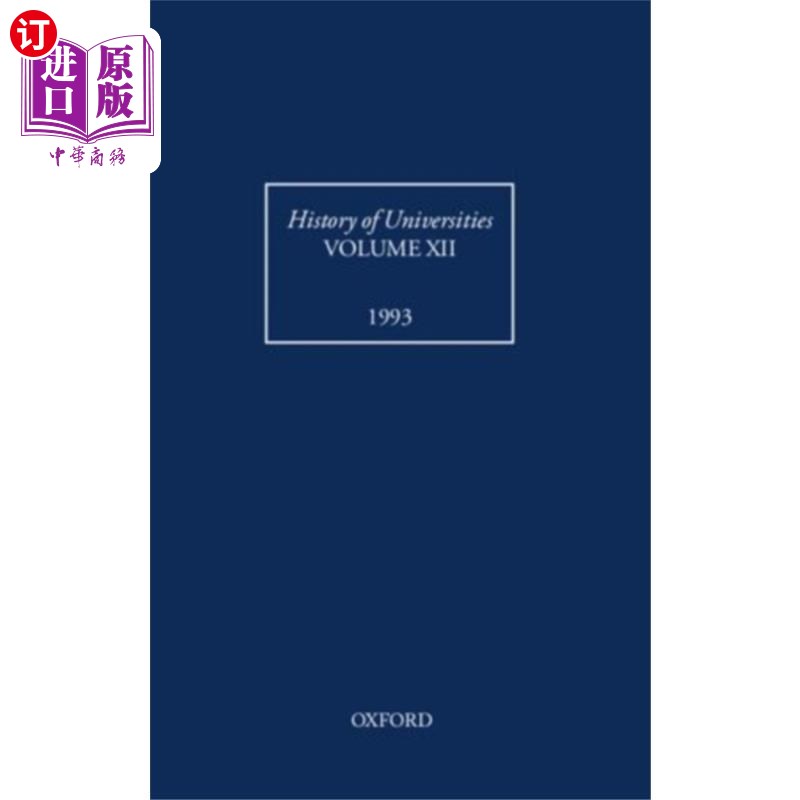 海外直订History of Universities: Volume XII: 1993大学史:第十二卷:1993