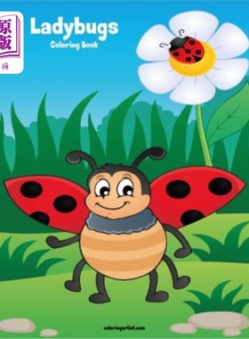 海外直订Ladybugs Coloring Book 1 瓢虫着色书1