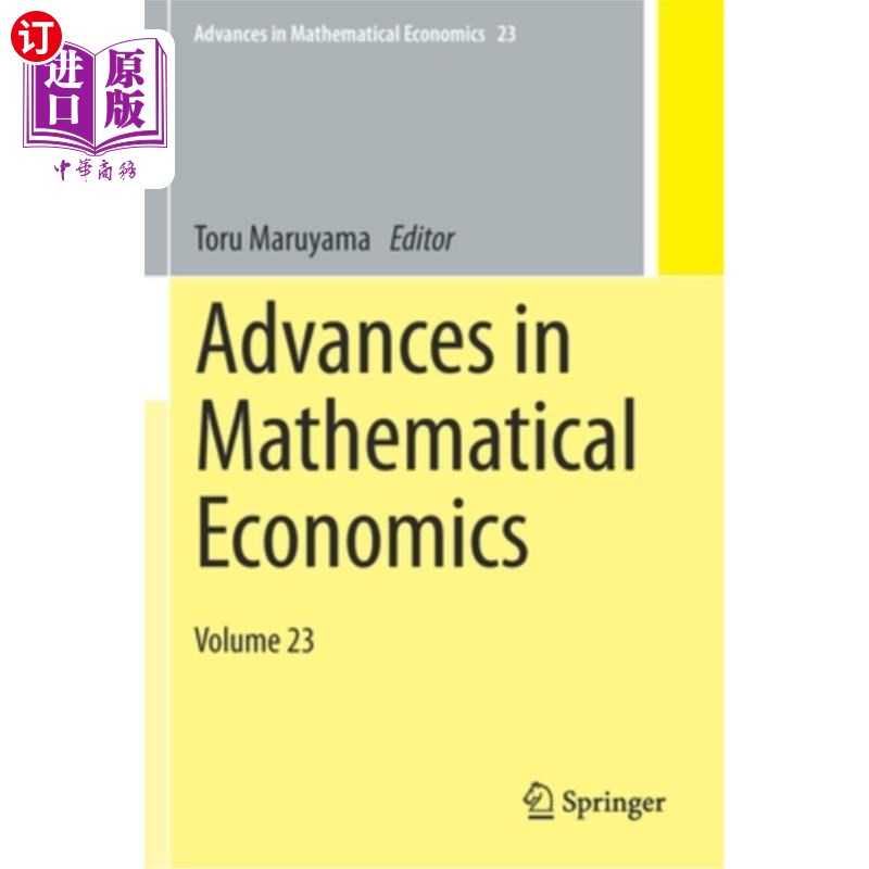 海外直订Advances in Mathematical Economics: Volume 23 数学经济学进展:第23卷