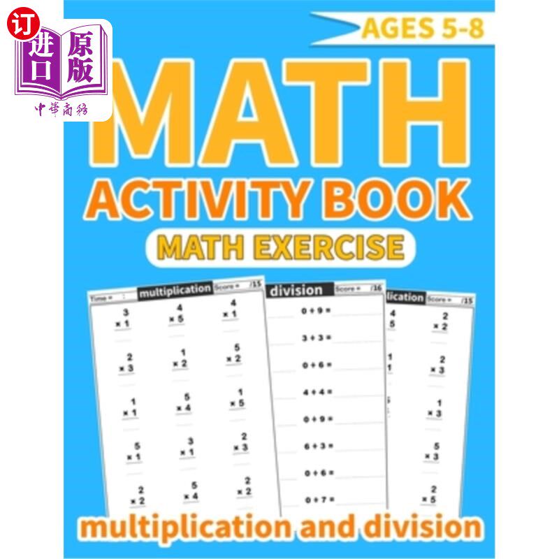 海外直订Math activity book multiplication and division: More than 1000 mathematical oper