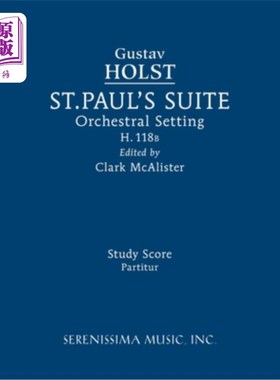 海外直订St. Paul's Suite, H.118b: Study score 圣保罗组曲 得分点