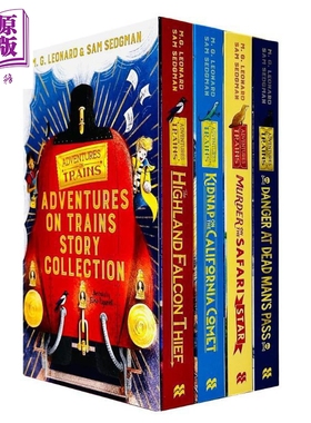 火车环游记1-4 Adventures on Trains 4 Books Collection Set 英文原版 儿童文学小说故事书 进口童书 7岁以上【中商原版】
