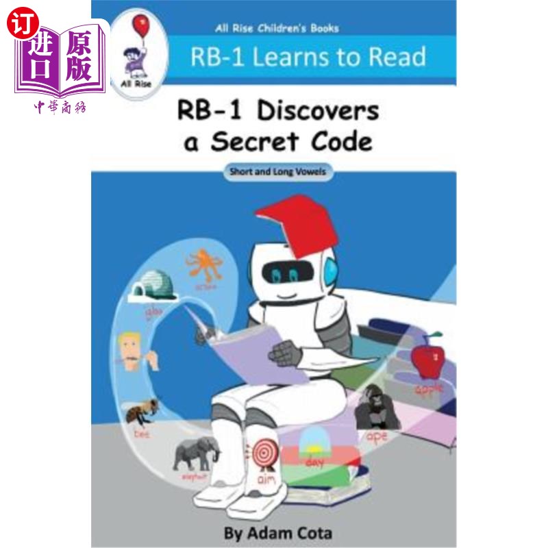 海外直订RB-1 Discovers a Secret Code: Short and Long Vowels (RB-1 Learns to Read Series) RB-1发现了一个密码：短元音