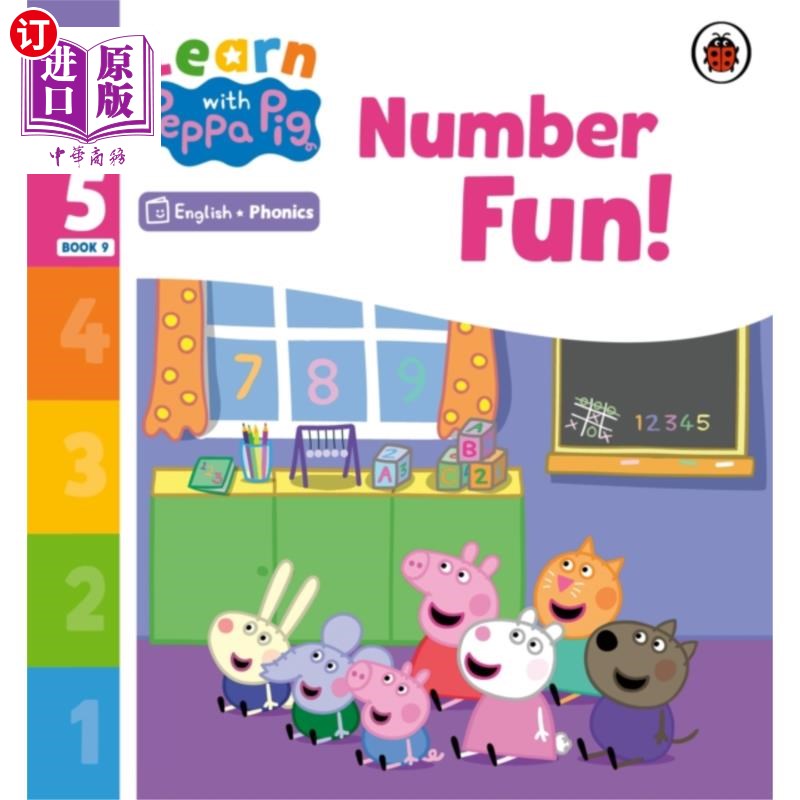 海外直订Learn with Peppa Phonics Level 5 Book 9 - Number... 学习Peppa Phonics 5级第9册-数字乐趣!(语音阅读器)
