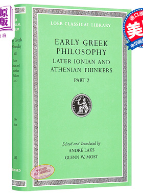 古希腊哲学 卷七 共九卷 Early Greek Philosophy Volume VII 英文原版 Andre Laks【中商原版】