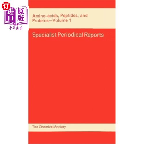 海外直订Amino Acids, Peptides and Proteins: Volume 1 氨基酸、肽和蛋白质：第1卷