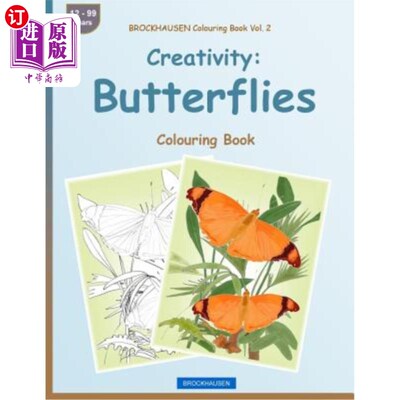 海外直订BROCKHAUSEN Colouring Book Vol. 2 - Creativity: Butterflies: Colouring Book 布罗克豪森色彩书籍第2卷-创意：
