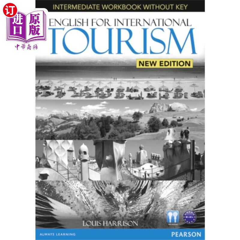 海外直订English for International Tourism Intermediate N... 国际旅游英语中级新版工作手册，无钥匙和音频CD包