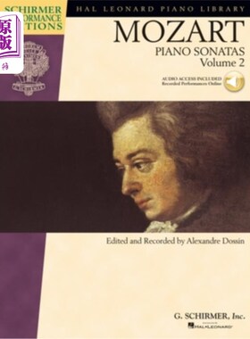 海外直订Mozart Piano Sonatas, Volume 2 - Schirmer Performance Editions with Recorded Per Mozart Pia