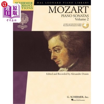 海外直订Mozart Piano Sonatas, Volume 2 - Schirmer Performance Editions with Recorded Per Mozart Pia