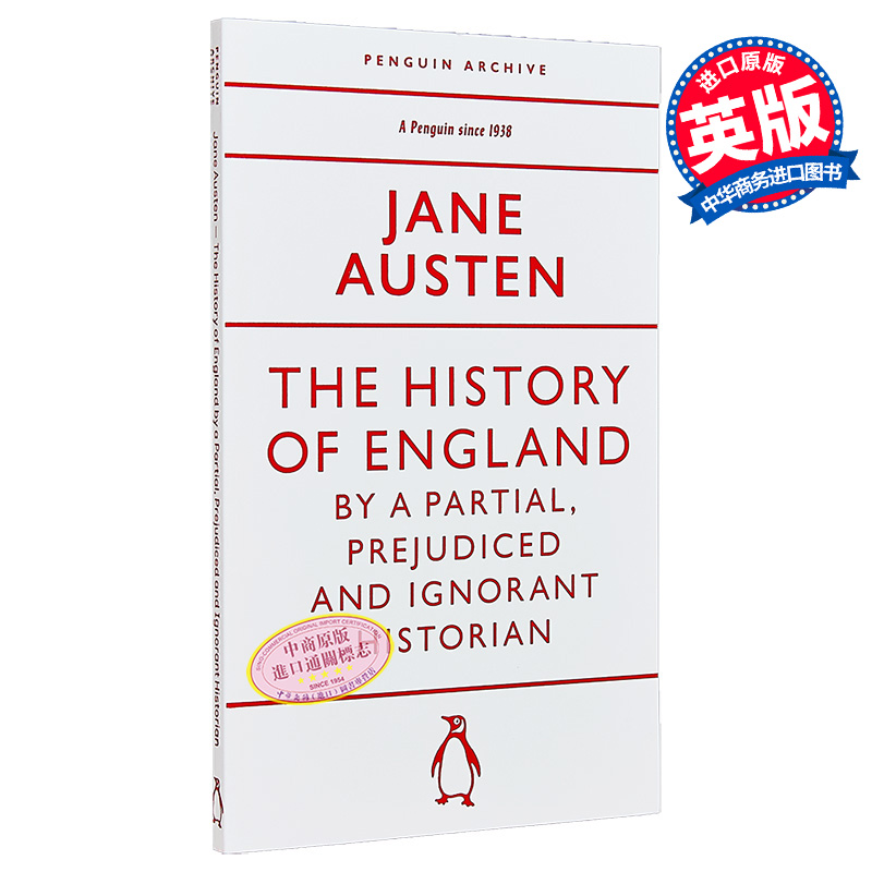 90周年企鹅档案系列 The History of England by a Partial Prejudiced and Ignorant Historian 英文原版 简奥斯汀【中商原?