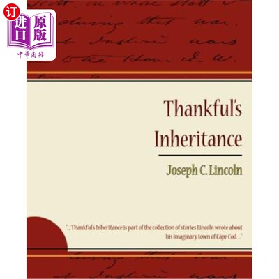 海外直订Thankful's Inheritance 谢天谢地的遗产