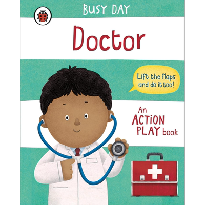 小瓢虫职业机关书 医生 Busy Day Doctor 英文原版 儿童纸板书翻翻书 亲子百科知识图画书 进口低幼童书2-5岁【中商原版】