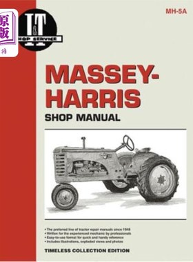 海外直订Massey Ferguson Shop Manual Model Colt Mustang 33 44 55 555 麦赛福格森工厂手册型号柯尔特野马33 44 55 555