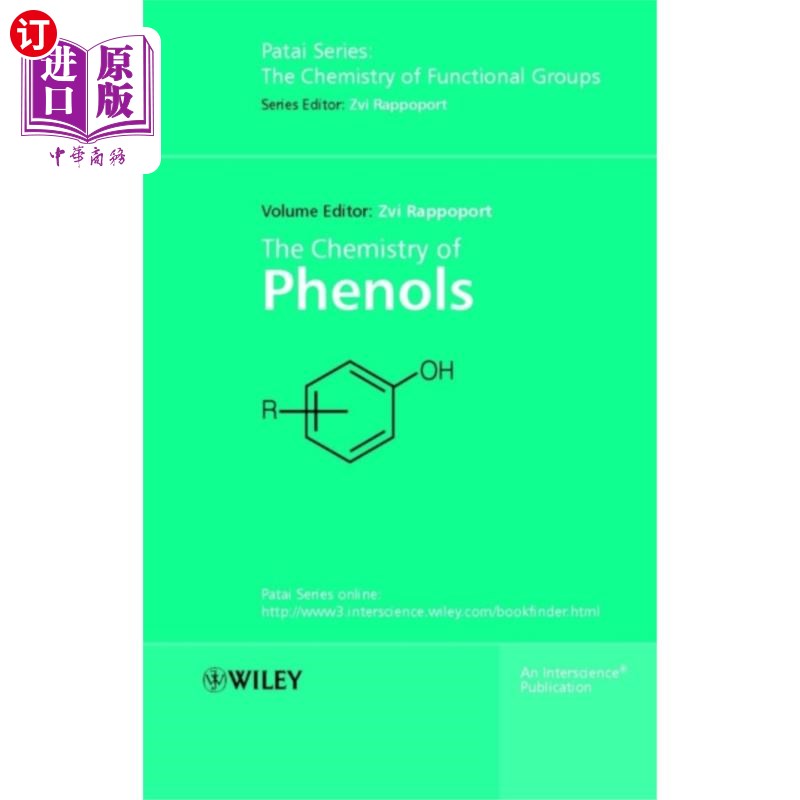 海外直订Chemistry of Phenols 2V Set 苯酚化学2V集