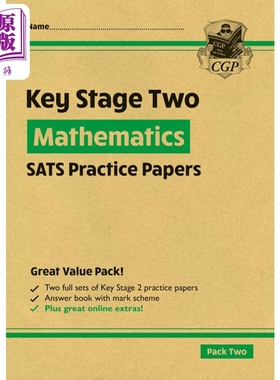 新KS2 Maths SATS实践论文套装2 New KS2 Maths SATS Practice Papers Pack 2 with free Online Extras英文原版【中商原版】