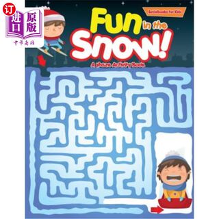 海外直订Fun in the Snow! A Maze Activity Book 雪地里的乐趣!迷宫活动书