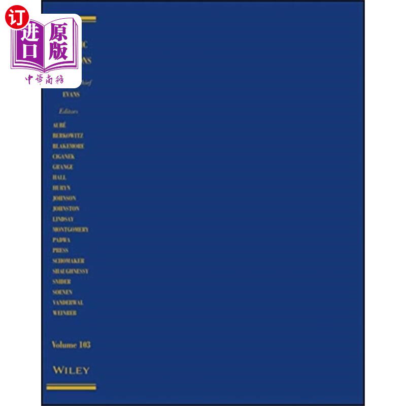 海外直订Organic Reactions Volume 103, 2 Volume set 有机反应,A和B部分,第103卷