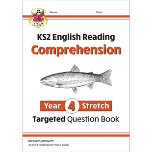 预售 英国原版CGP教辅 New KS2 English Challenging Comprehension Year 4 Stretch 新版英语挑战阅读理解延伸4年级【中商原版】