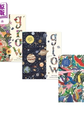 高颜值手绘精品绘本3册 Sara Boccaccini Meadows 手绘生长画册Grow 银河之光Glow 儿童绘本英文原版进口图书【中商原版】