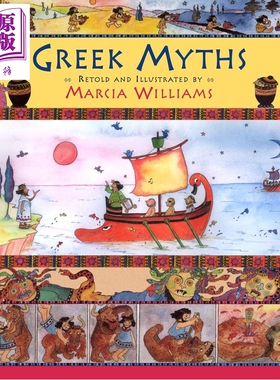 连环漫画 古希腊 Marcia Williams Greek Myths 英文原版 希腊神话故事读物 全彩漫画故事绘本 进口童书 7岁以上【中商原版】