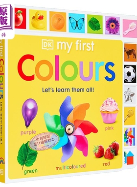 DK启蒙颜色 新 My First Colours 英文原版 儿童纸板绘本 低幼纸板书 认知识物图画书 童书 Lets Learn Them All【中商原版】