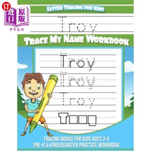 Name Letter Trace 海外直订Troy Workbook Troy for ages Tracing Lette Kids Books