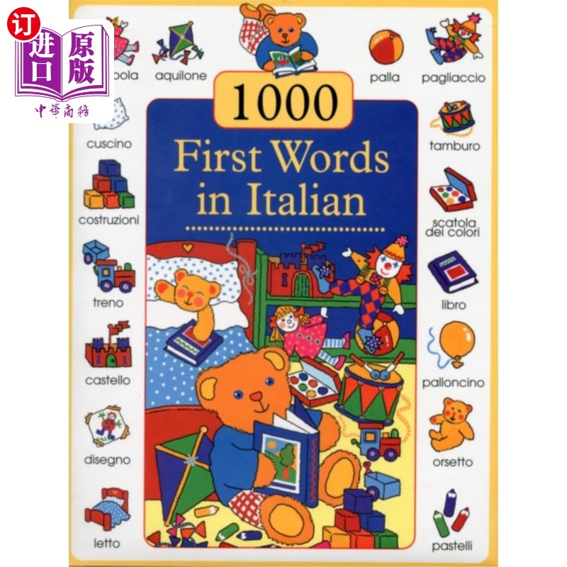 海外直订1000 First Words in Italian 1000个意大利语单词