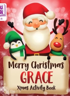 海外直订Merry Christmas Grace: Fun Xmas Activity Book, Personalized for Children, perfec 圣诞快乐格蕾丝:有趣的圣诞