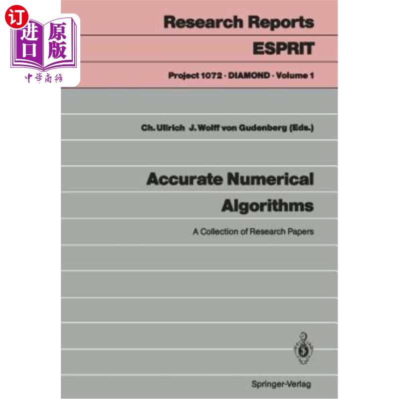 海外直订Accurate Numerical Algorithms: A Collection of Research Papers 精确数值算法:研究论文集