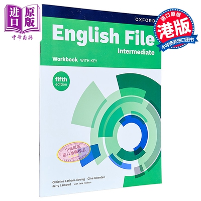 牛津中学英语口语教材 英语档案第五版练习册含答案 中级 B1 English File fifth edition Intermediate Workbook【中商原版?
