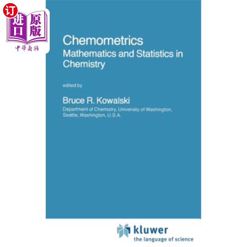 海外直订Chemometrics: Mathematics and Statistics in Chemistry 化学计量学:化学中的数学和统计学