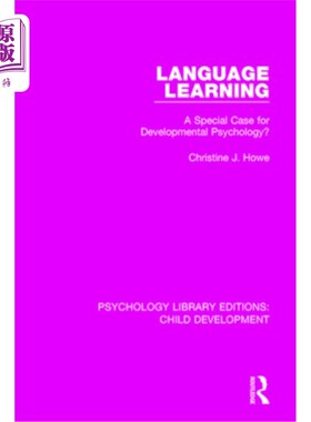 海外直订Language Learning: A Special Case for Developmental Psychology? 语言学习:发展心理学的特例?