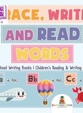 海外直订Trace, Write and Read Words - Preschool Writing Books Children's Reading & Writi 追踪、书写和阅读单词-学前