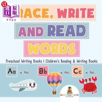 海外直订Trace, Write and Read Words - Preschool Writing Books Children's Reading & Writi 追踪、书写和阅读单词-学前