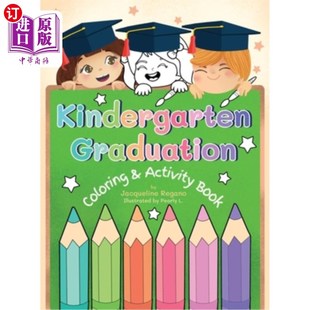 Graduation Book Coloring Activity 幼儿园毕业涂色活动书 海外直订Kindergarten
