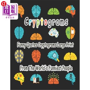 Funny puzzle adults large for cryptograms books Quotes 海外直订Cryptograms print 200