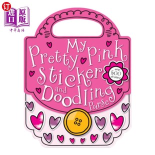 海外直订My Pretty Pink Sticker and Doodling Purse 我漂亮的粉红色贴纸和涂鸦钱包