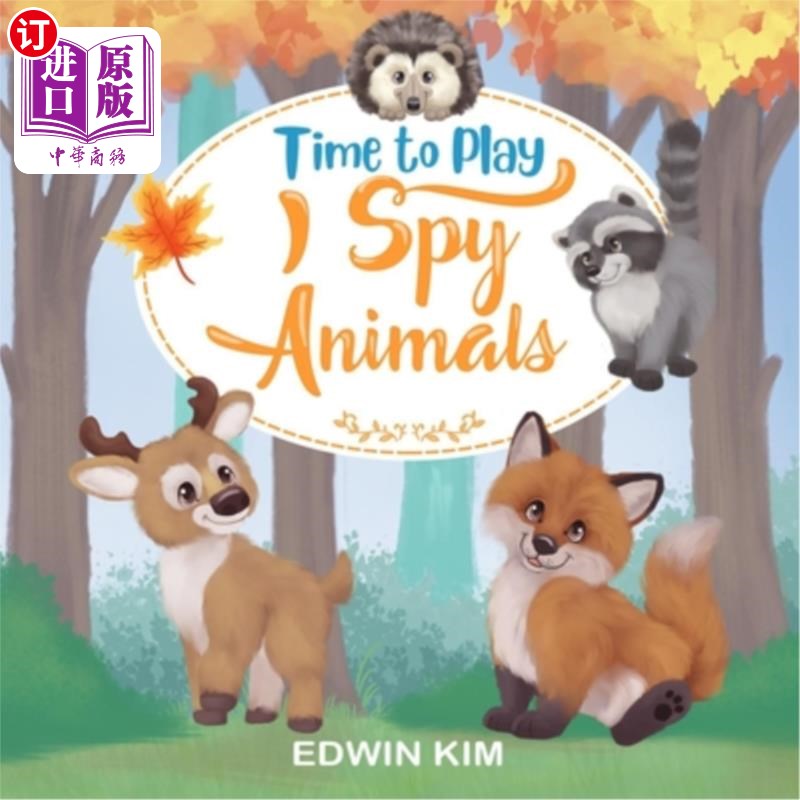 海外直订Time To Play I Spy Animals: A Fun Educational Guessing Activity Game for Boys an 时间来玩我间谍动物:一个有