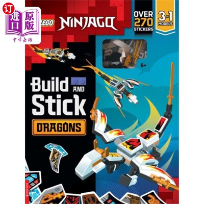 海外直订LEGO (R) NINJAGO (R) Build and Stick: Dragons LEGO(右)NINJAGO(右)Build and Stick:龙