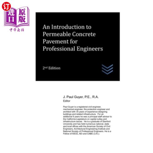 海外直订An Introduction to Permeable Concrete Pavement for Professional Engineers 专业工程师导论透水混凝土路面