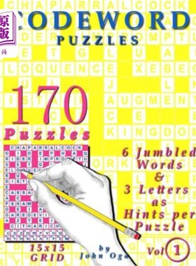 海外直订Codeword Puzzles: 170 Puzzles, Volume 1 码字拼图：170个拼图，第一卷
