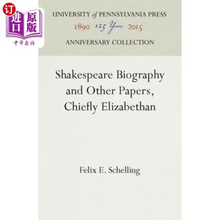 Other 主要是伊麗莎白時期 海外直訂Shakespeare and Elizabethan 莎士比亞傳記和其他論文 Chiefly Biography Papers