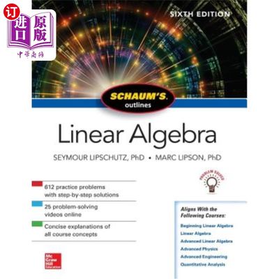 预售 海外直订Schaum's Outline of Linear Algebra 线性代数的Schaum提纲