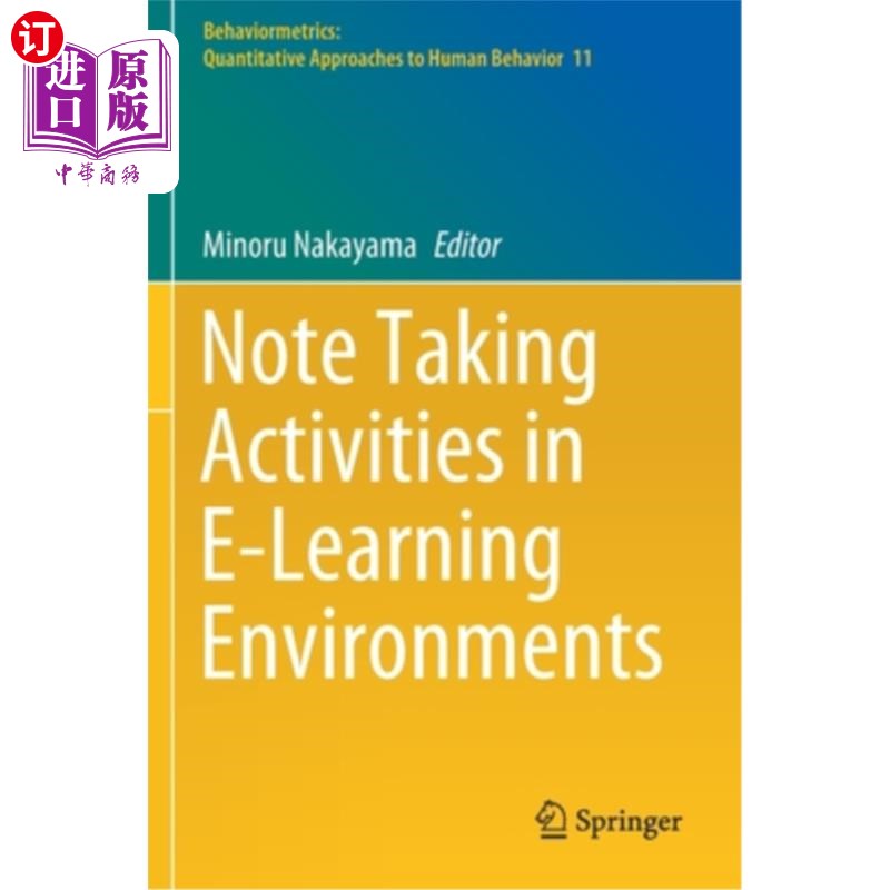 海外直订Note Taking Activities in E-Learning Environments E-Learning环境中的笔记活动