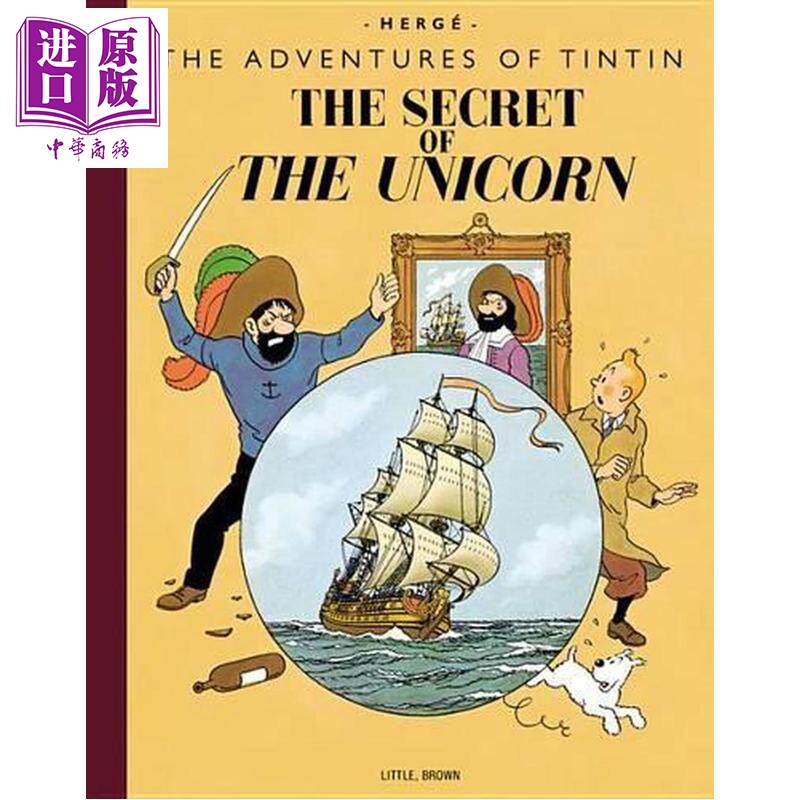预售 丁丁历险记 独角兽号的秘密 巨幅复刻珍藏版 还原原画色彩 The Secret of the Unicorn Collectors Herge【中商原版】
